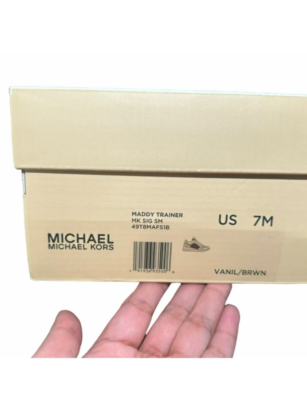 ✨Michael Kors Maddy Trainer Sneaker Vanilla Brown Gold Sz 7 Women's Shoes Casual - Picture 8 of 10